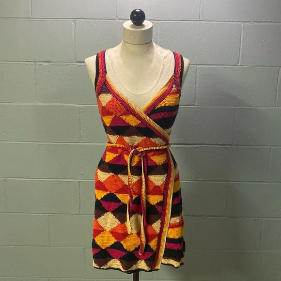 FARM Rio | Dresses | Farm Rio Crochet Wrap Dress | Poshmark